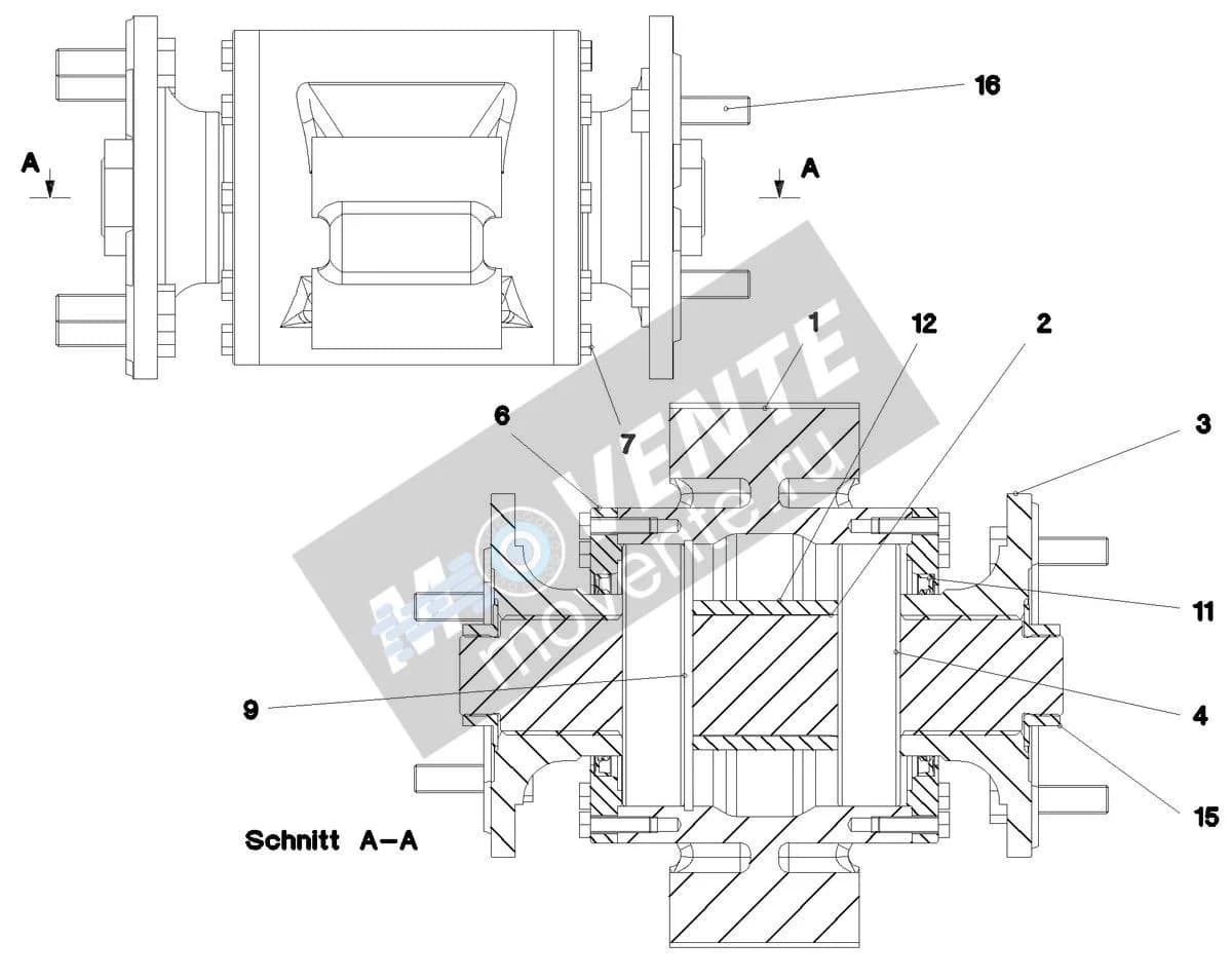 Подшипник промежуточный 928483208 Liebherr