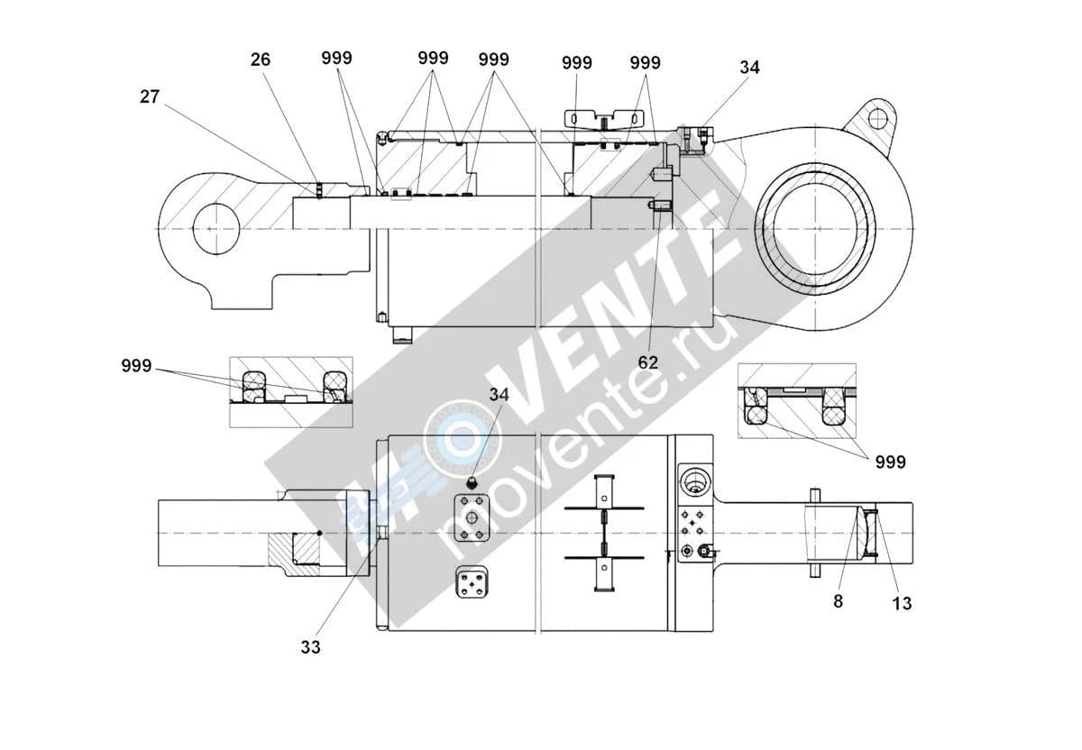 Подшипник шарнира 12106932 Liebherr
