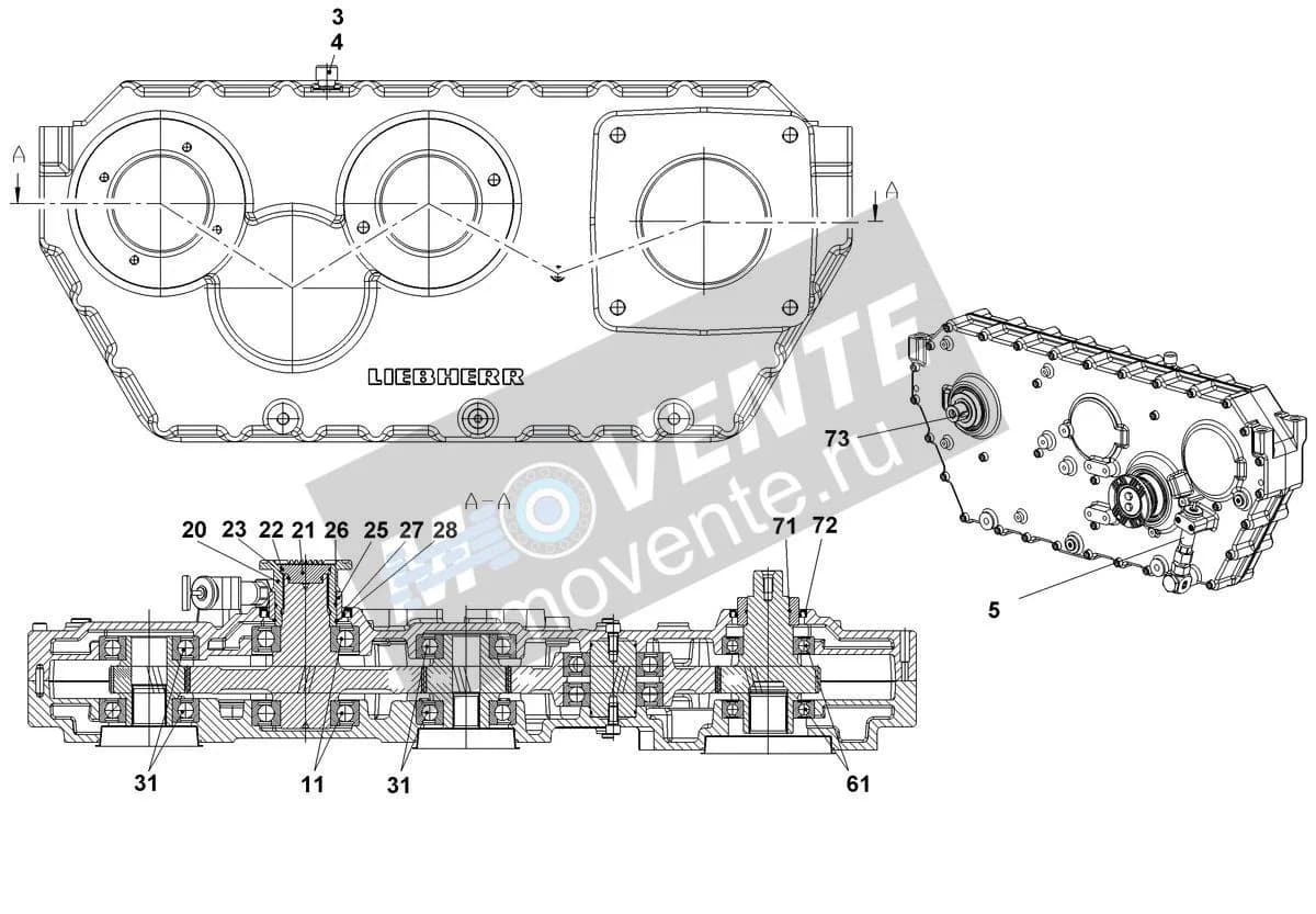 Шарикоподшипник радиальный 745163701 Liebherr