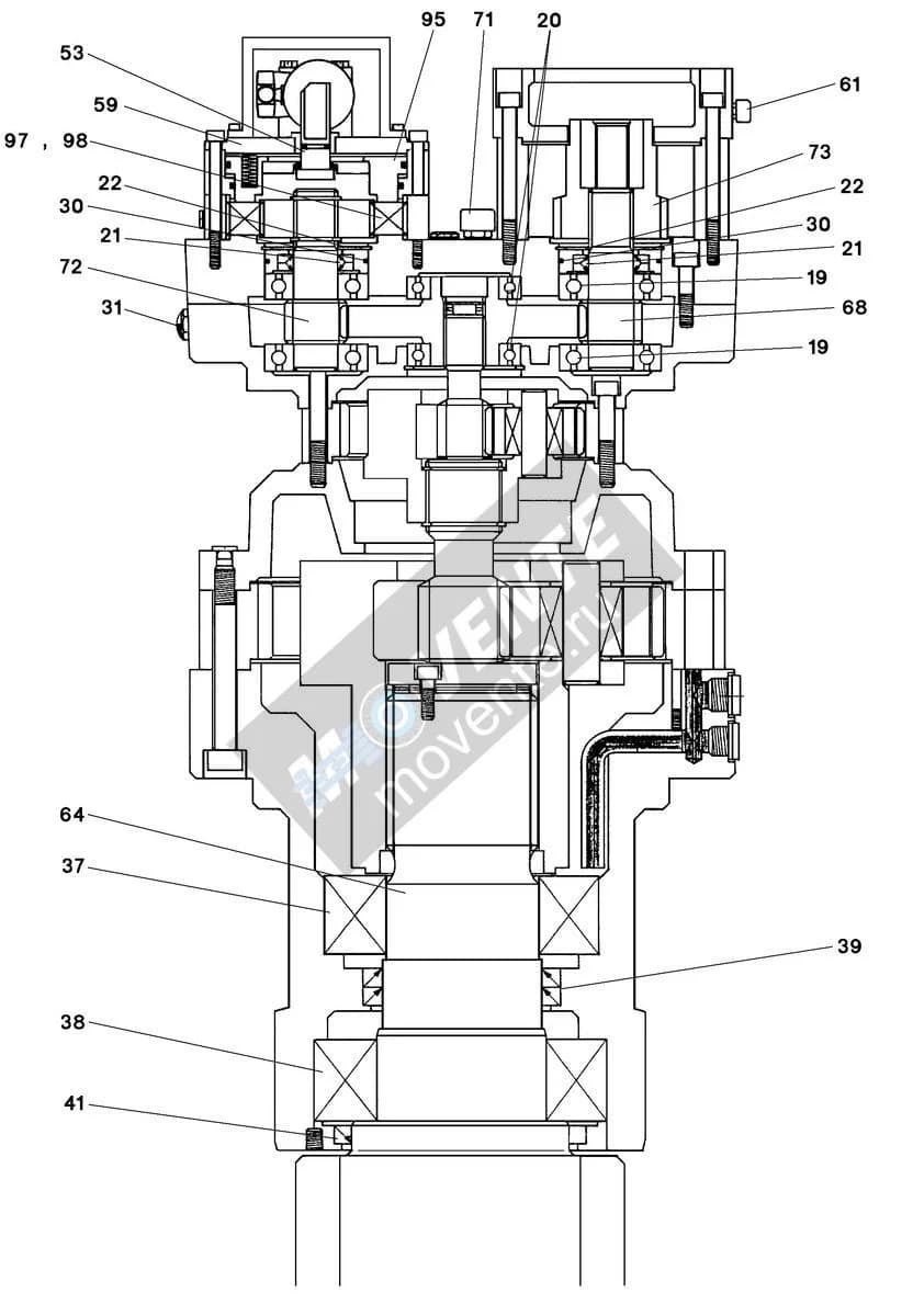 Шарикоподшипник радиальный 571725708 Liebherr