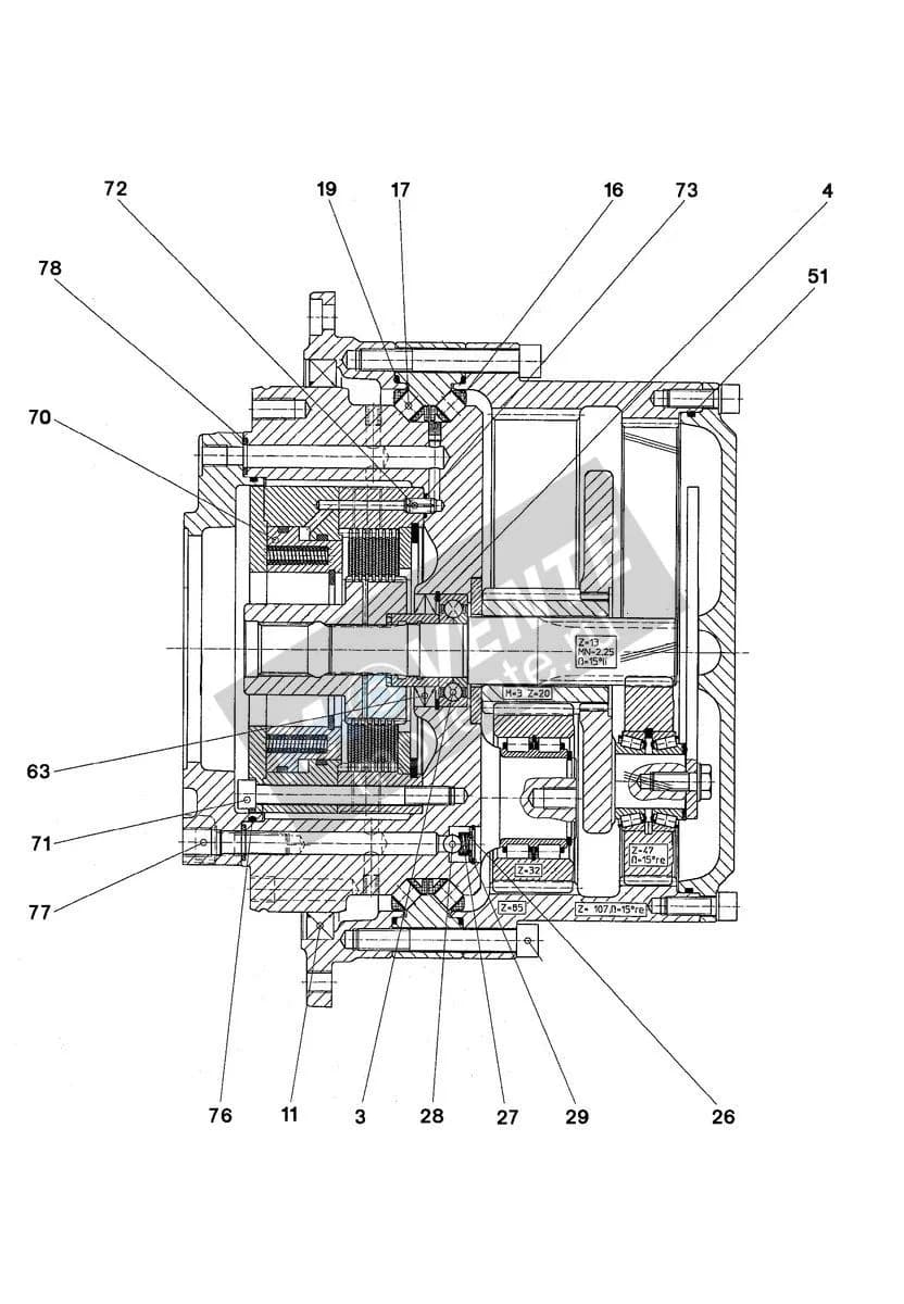 Шарикоподшипник радиально-упорный 745244301 Liebherr