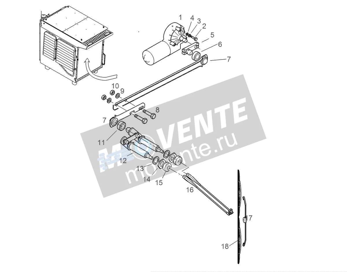 Подшипник стеклоочистителя 10451066 Liebherr