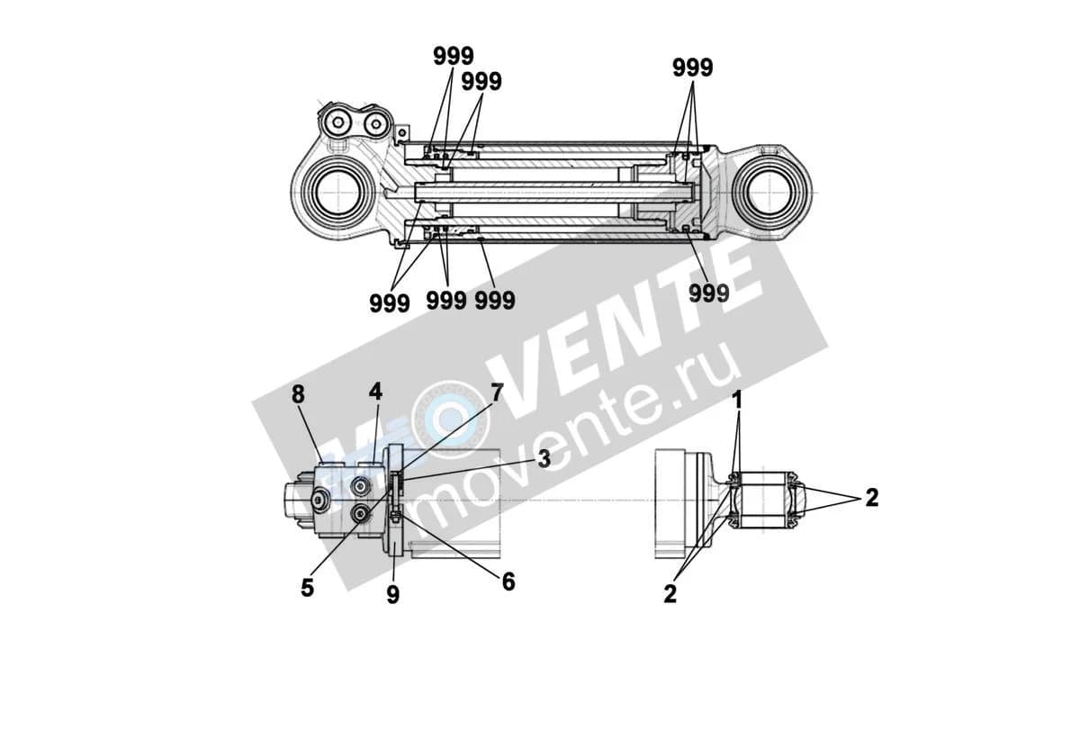 Подшипник шарнира 12106762 Liebherr