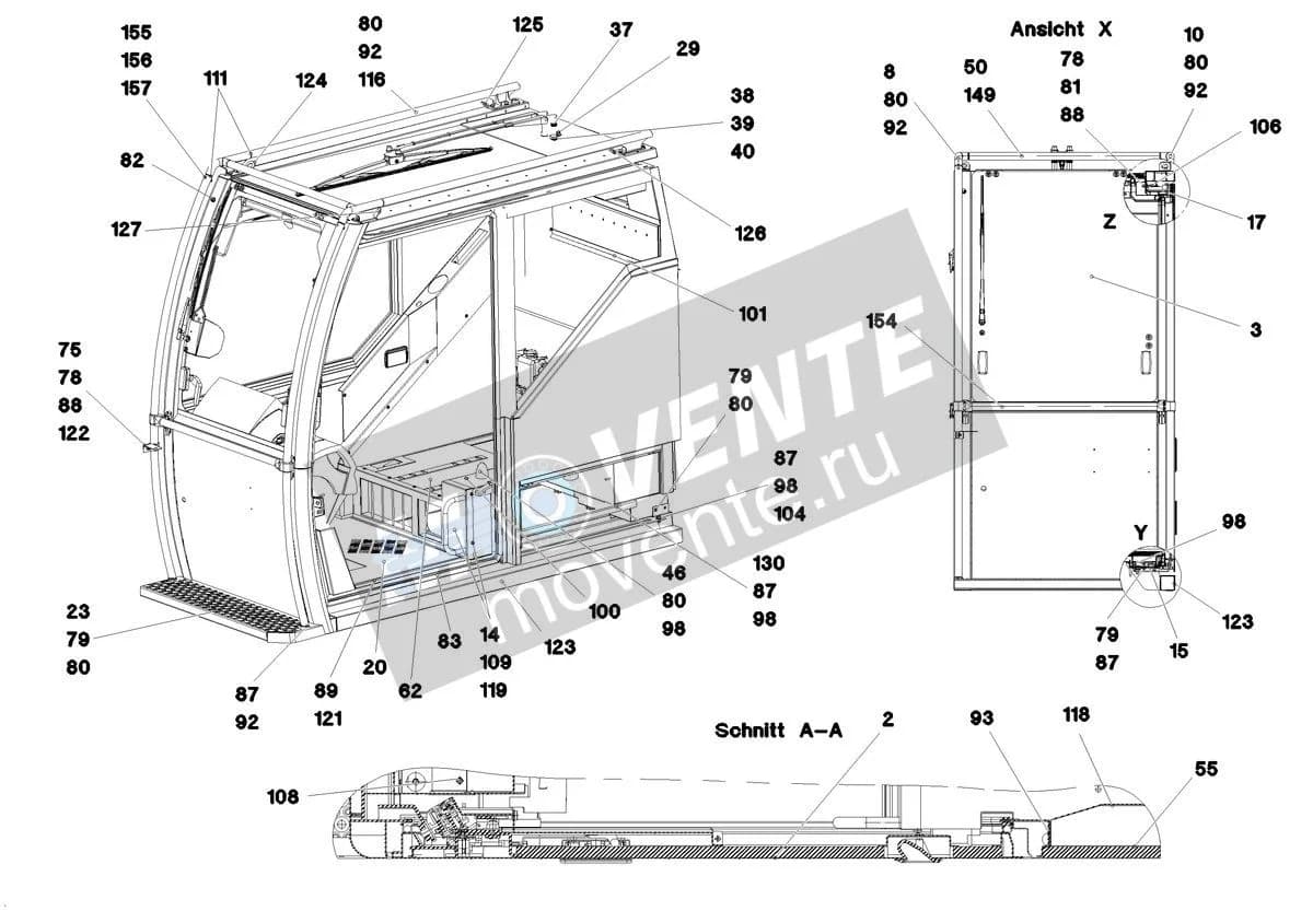 Подшипник стеклоочистителя 591063308 Liebherr