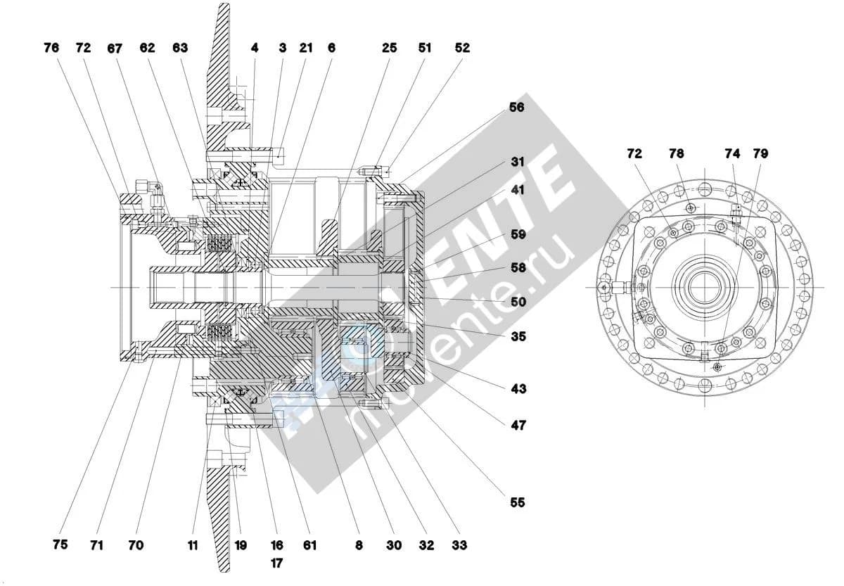 Шарикоподшипник радиальный 745139301 Liebherr