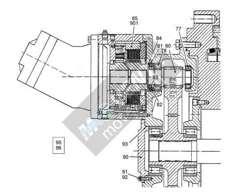 Роликоподшипник с цилиндрическими роликами 4000458 Liebherr