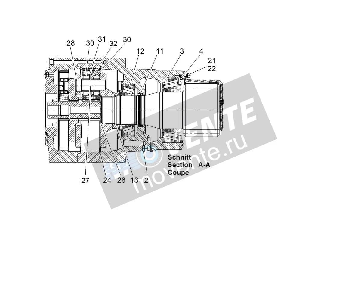 Роликоподшипник с цилиндрическими роликами 746440701 Liebherr