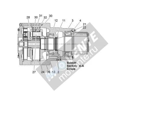 Роликоподшипник с цилиндрическими роликами 746440701 Liebherr