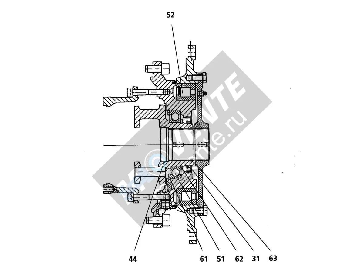 Шарикоподшипник радиальный 745121908 Liebherr
