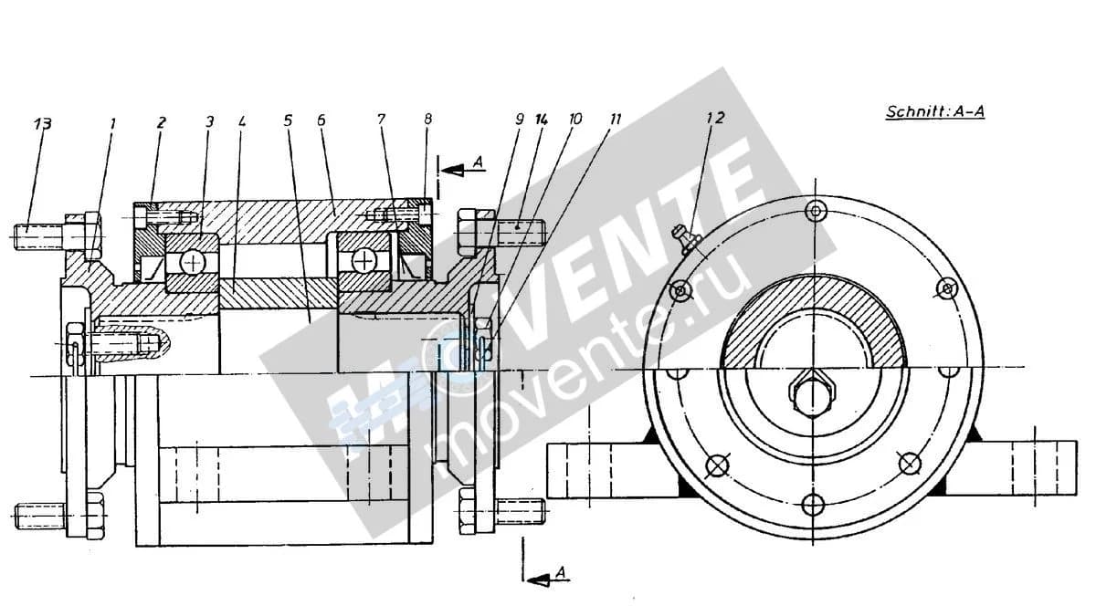 Подшипник промежуточного вала 922088108 Liebherr