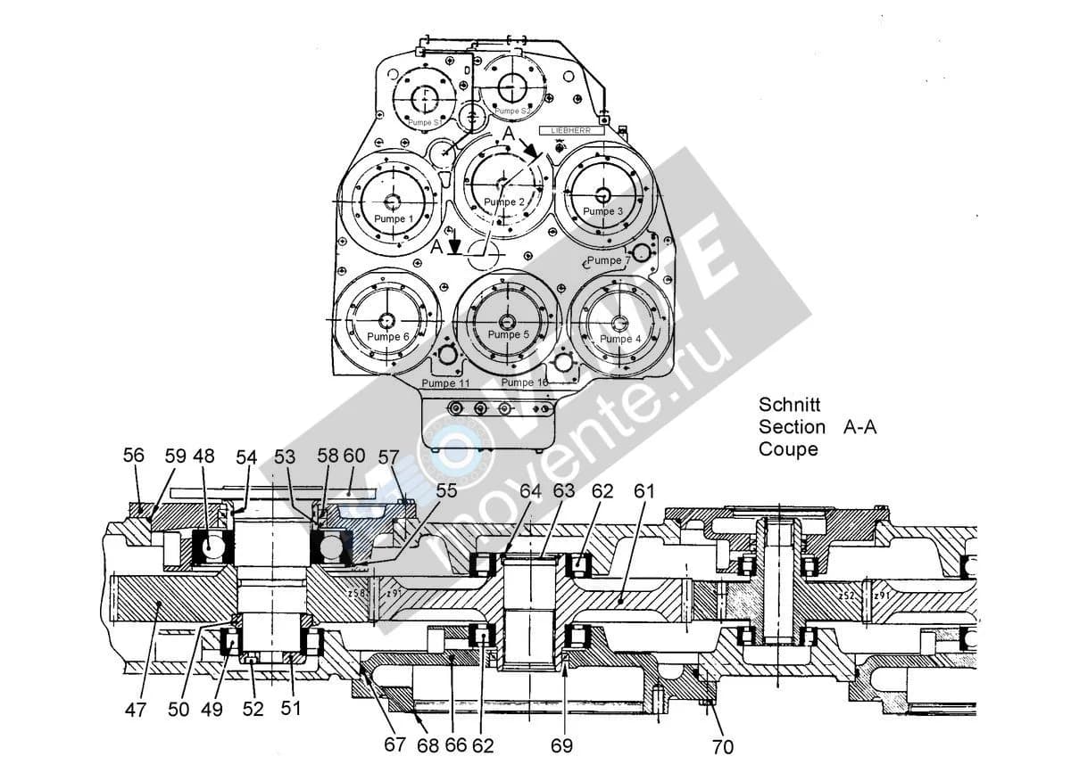 Шарикоподшипник радиальный 4901859 Liebherr