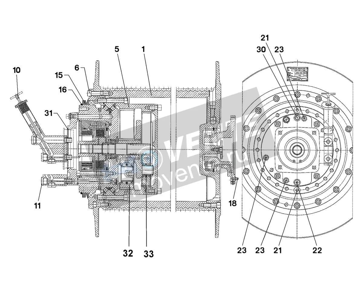 Роликоподшипник с цилиндрическими роликами 10167560 Liebherr