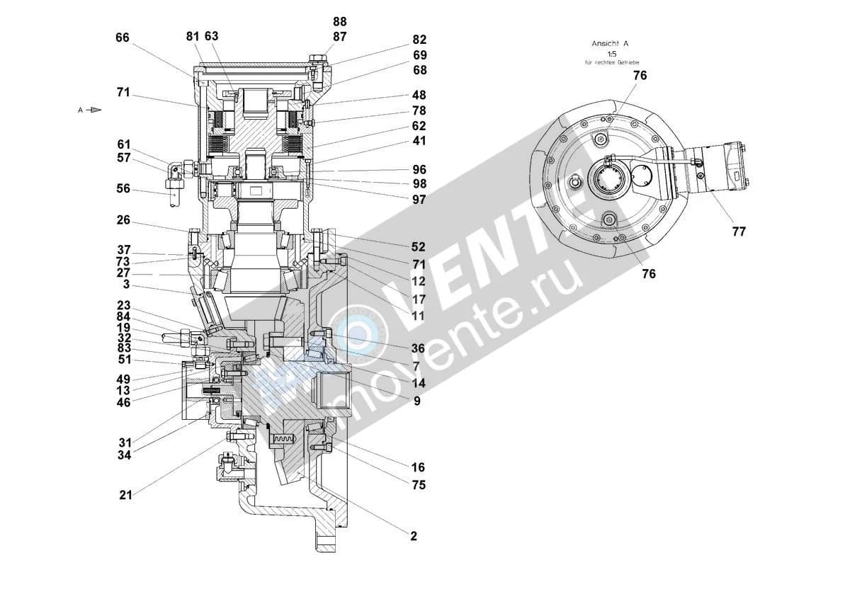 Шарикоподшипник радиальный 745138001 Liebherr