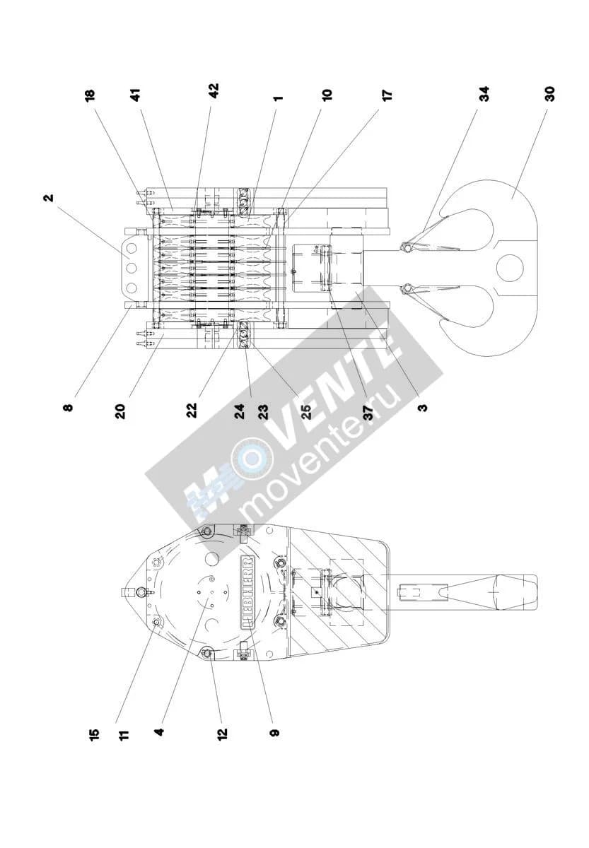 Подшипник упорный игольчатый 10359133 Liebherr