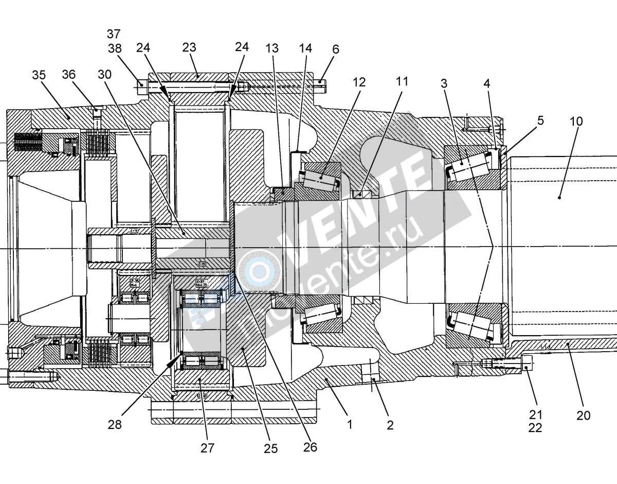 Роликоподшипник конический 746232501 Liebherr