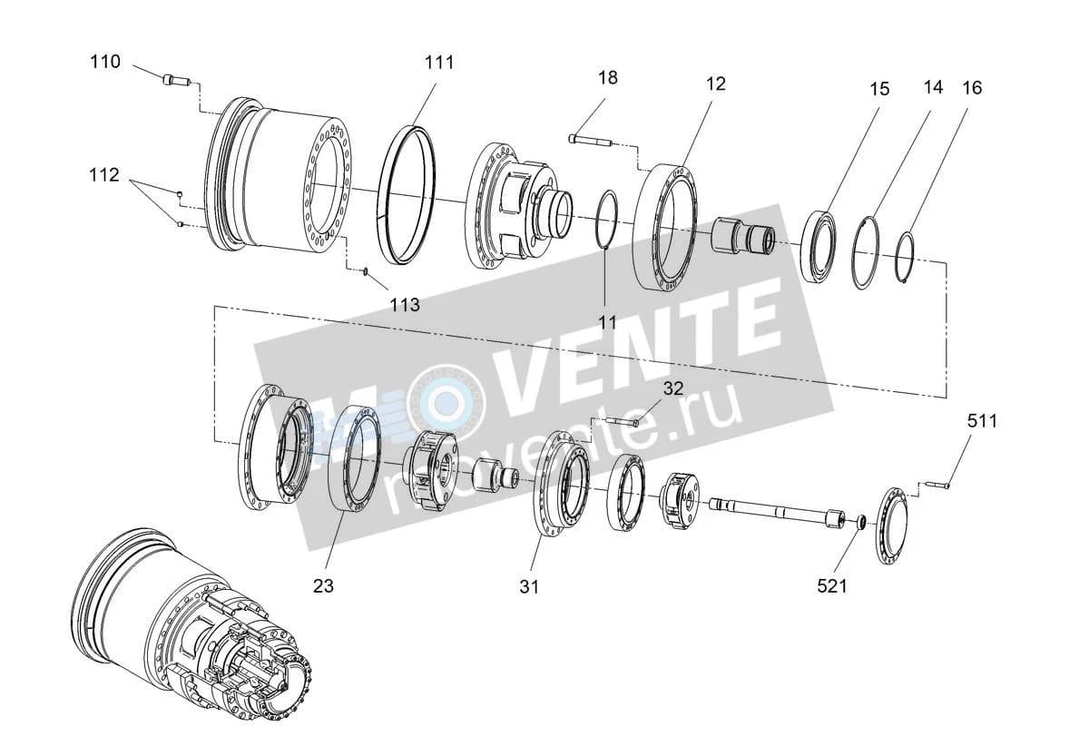 Шарикоподшипник радиальный 745160414 Liebherr