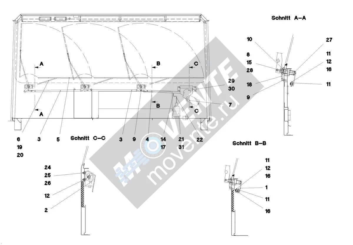 Подшипник стеклоочистителя 921367708 Liebherr