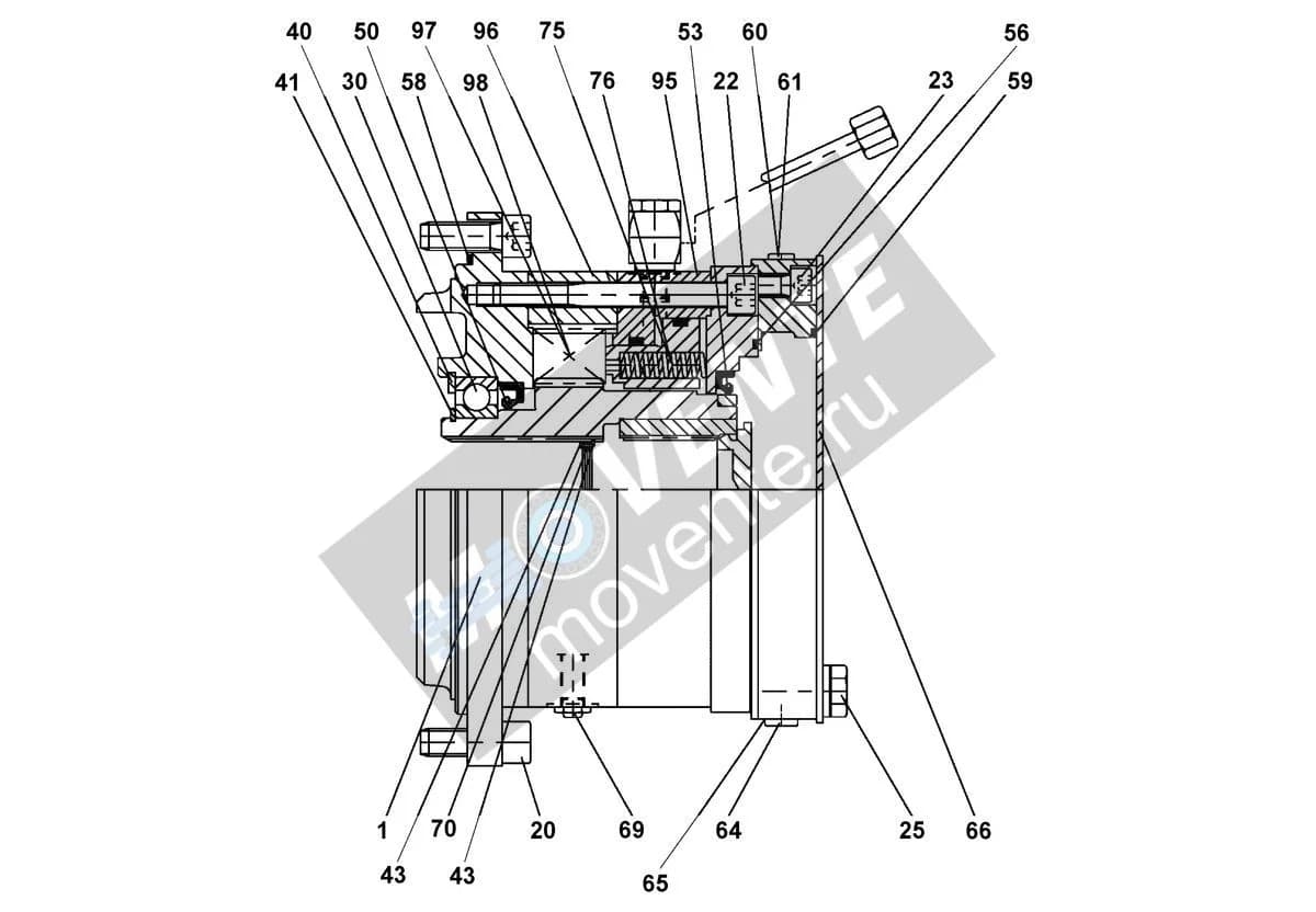 Шарикоподшипник радиальный 10112875 Liebherr