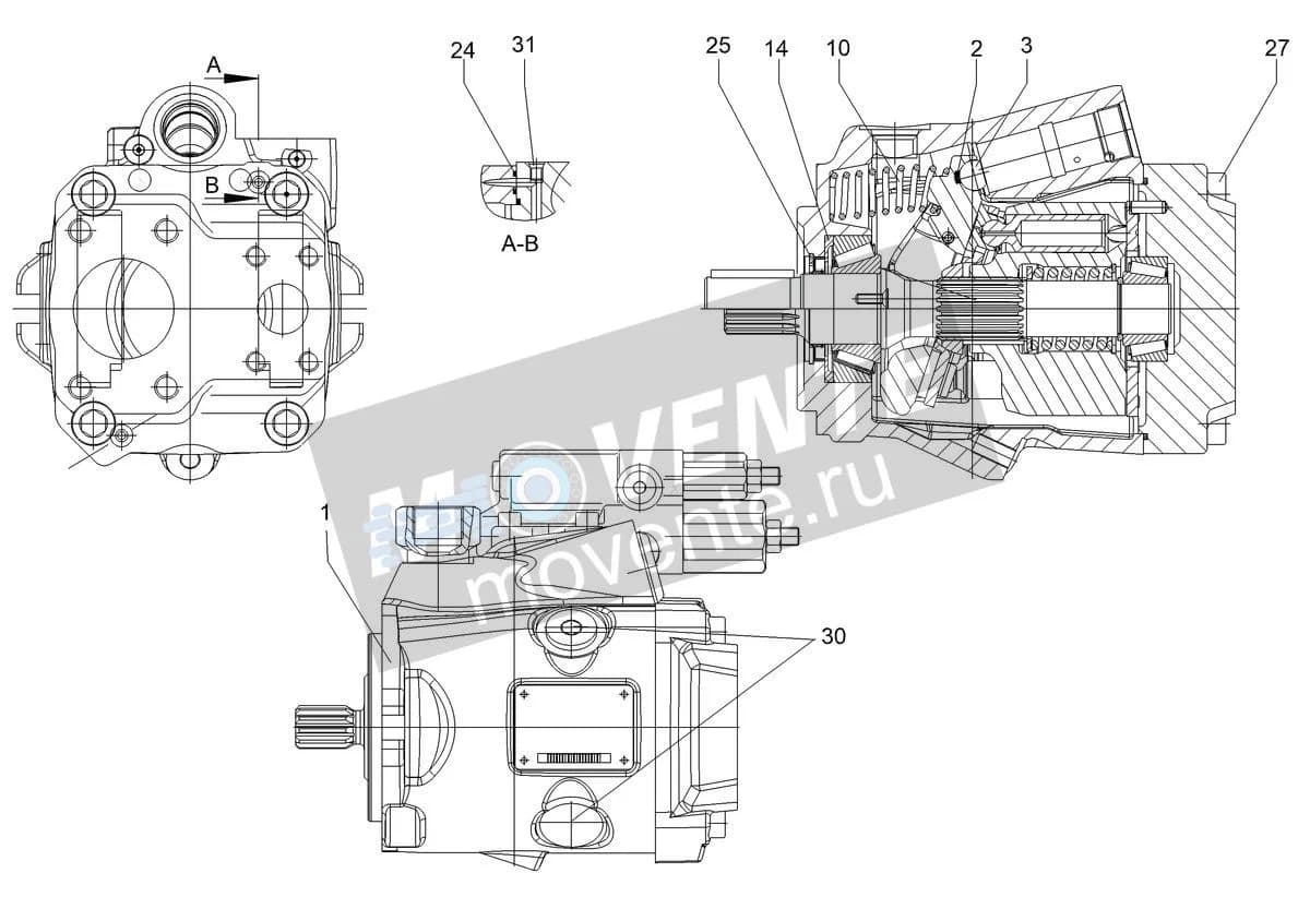 Роликоподшипник конический 10665393 Liebherr