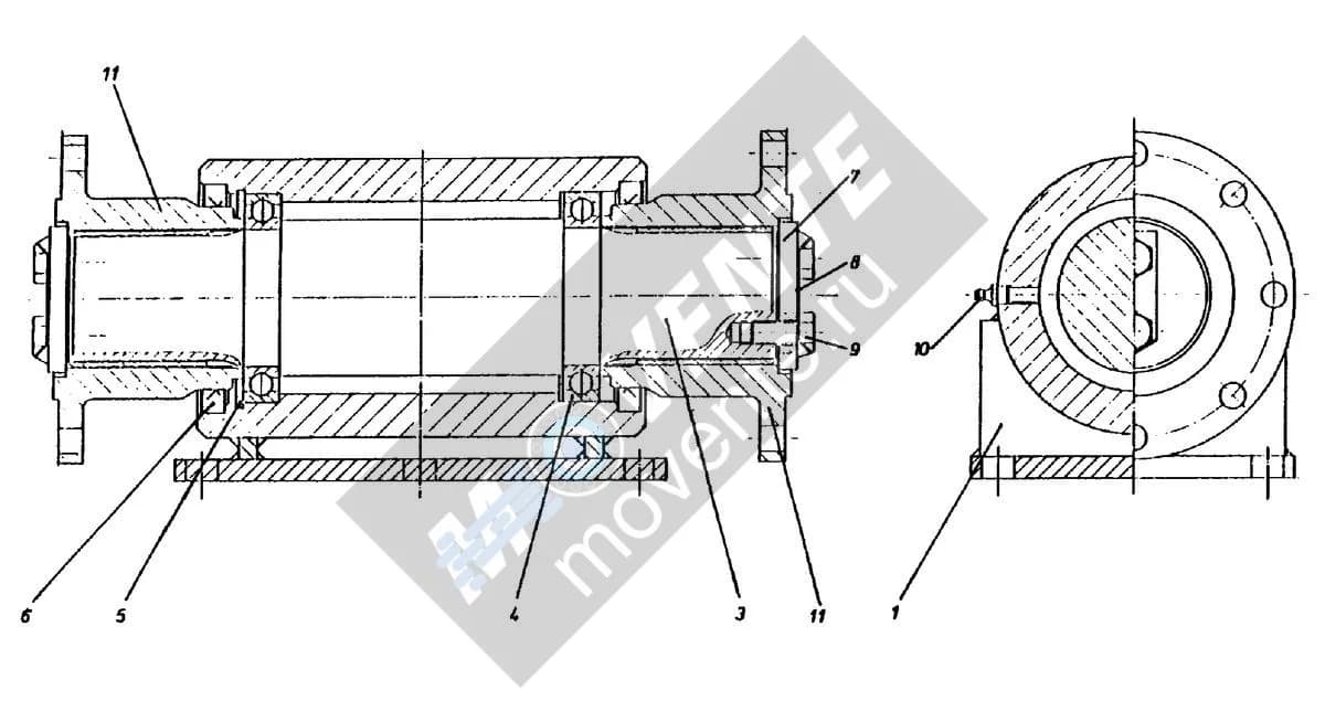 Подшипник промежуточный 921487908 Liebherr