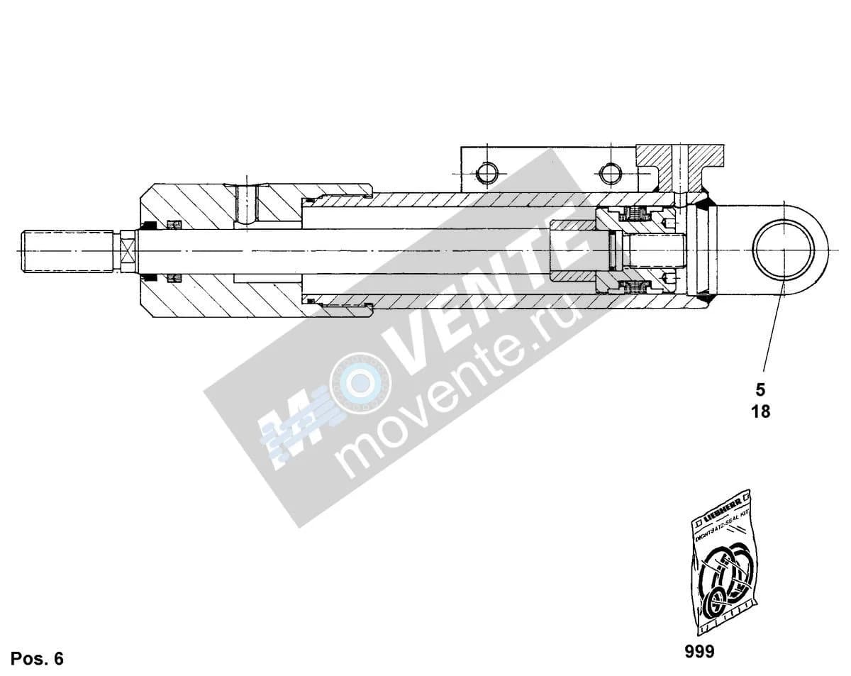 Подшипник шарнира 708012808 Liebherr