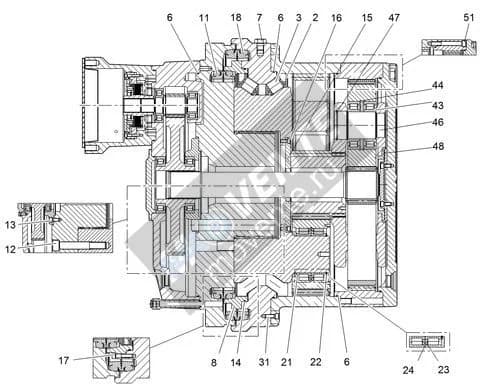Роликоподшипник с цилиндрическими роликами 746694401 Liebherr