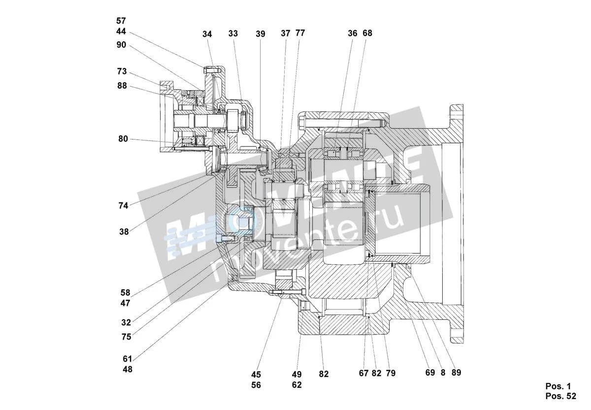 Роликоподшипник с цилиндрическими роликами 746441108 Liebherr