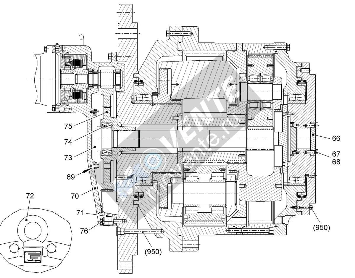 Роликоподшипник самоустанавливающийся 746140101 Liebherr