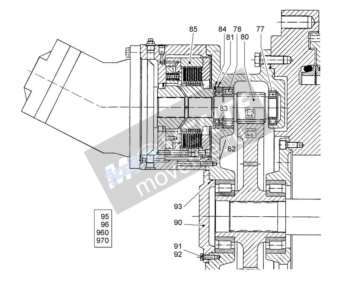 Роликоподшипник с цилиндрическими роликами 746412801 Liebherr