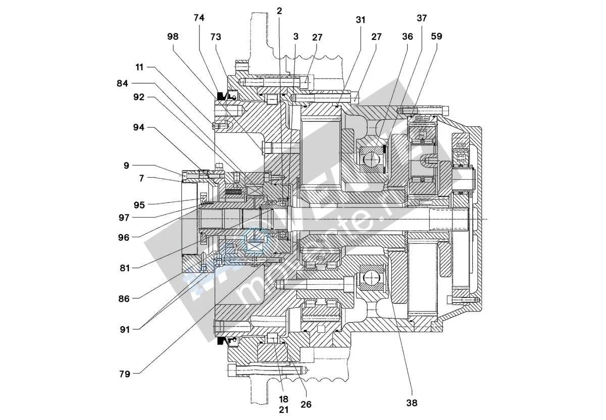 Шарикоподшипник радиальный 745159401 Liebherr