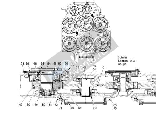 Роликоподшипник с цилиндрическими роликами 4901856 Liebherr