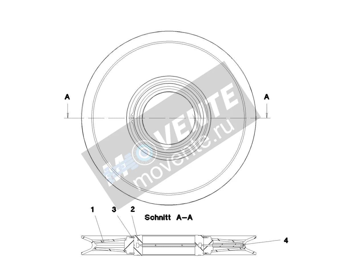 Подшипник качения 10472344 Liebherr