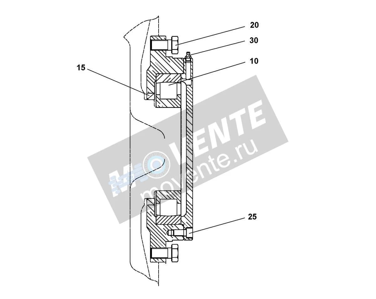 Подшипник барабана 927762501 Liebherr