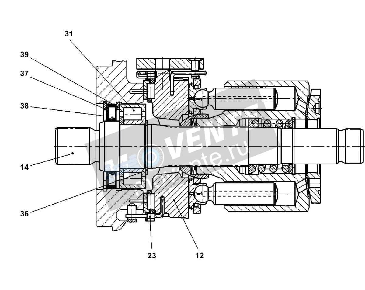Роликоподшипник с цилиндрическими роликами 571899308 Liebherr