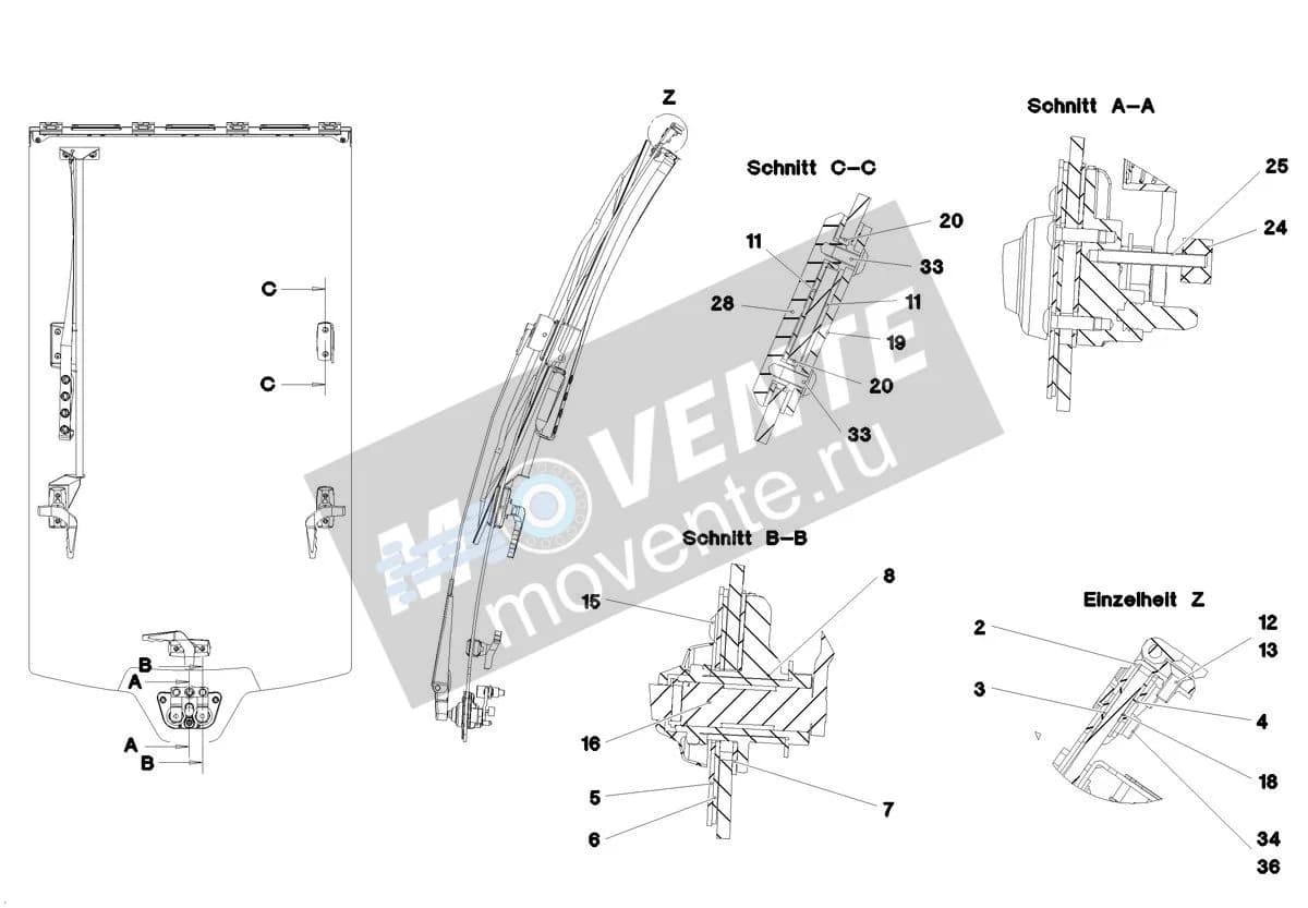 Подшипник стеклоочистителя 11001115 Liebherr