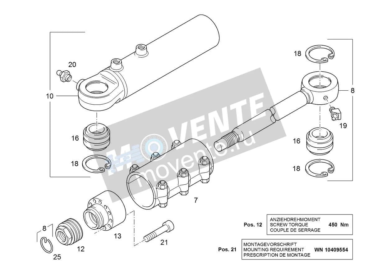 Подшипник шарнира 7025750 Liebherr