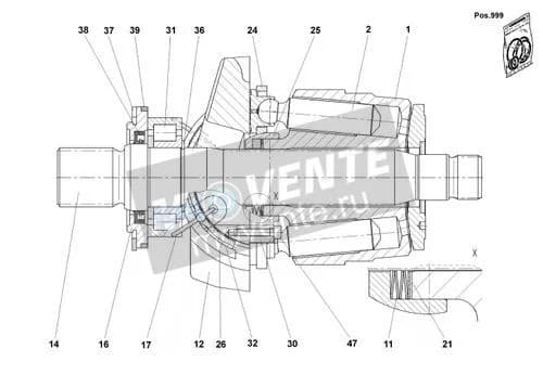 Роликоподшипник с цилиндрическими роликами 571900108 Liebherr