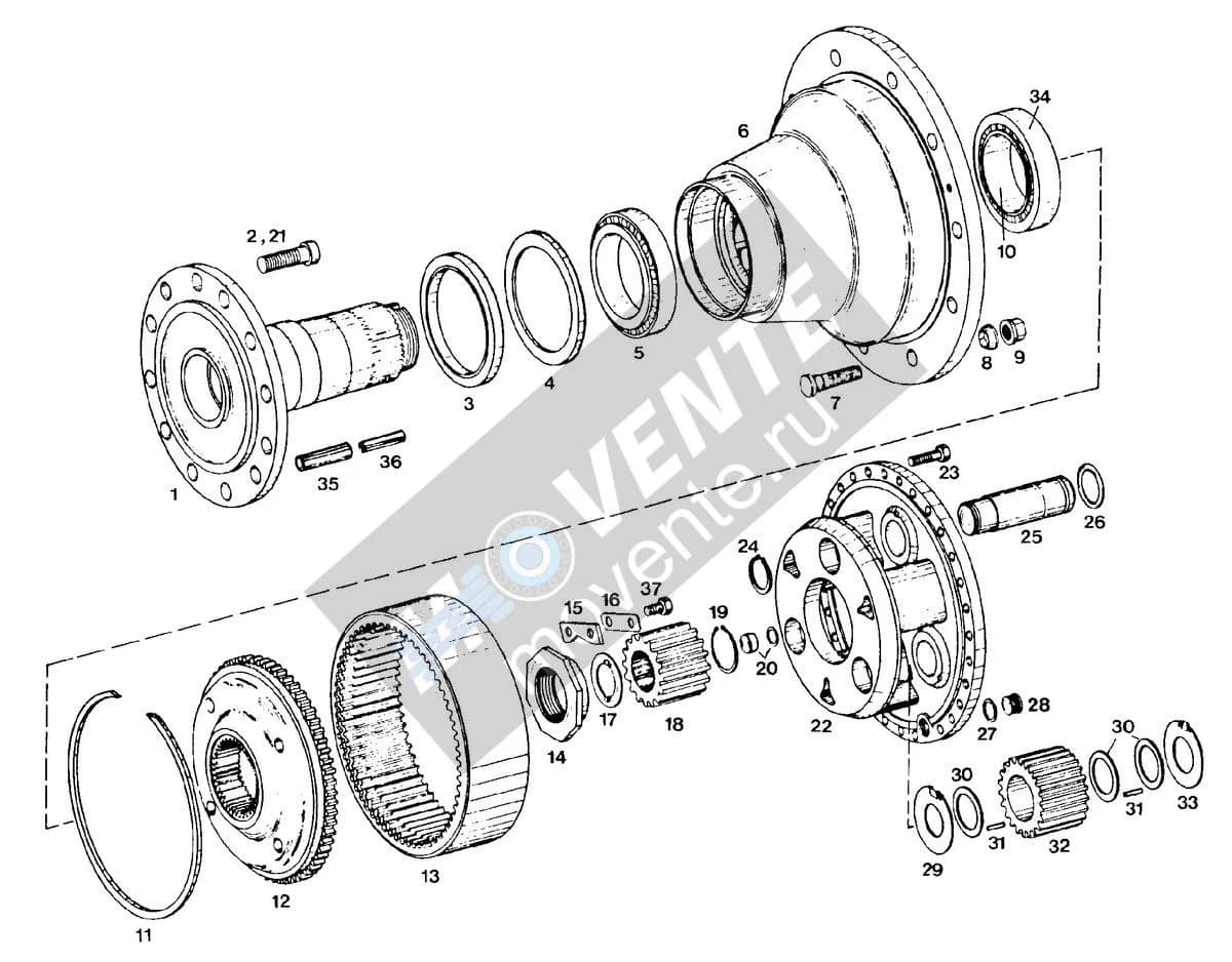 Роликоподшипник конический 746222408 Liebherr