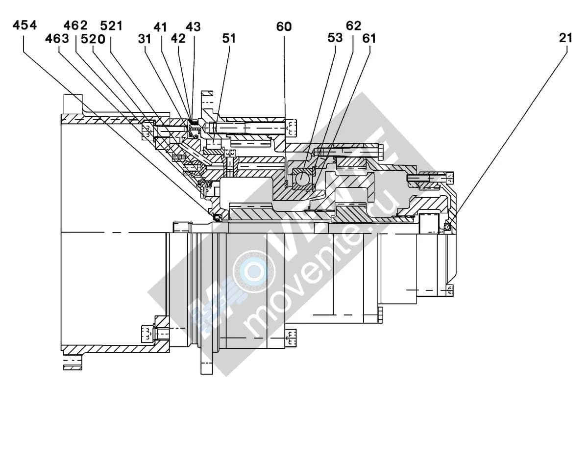 Роликоподшипник с цилиндрическими роликами 540238014 Liebherr