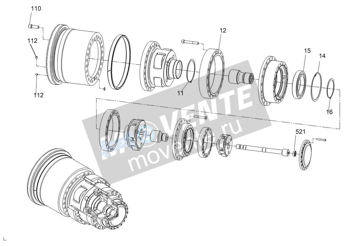 Шарикоподшипник радиальный 745160608 Liebherr