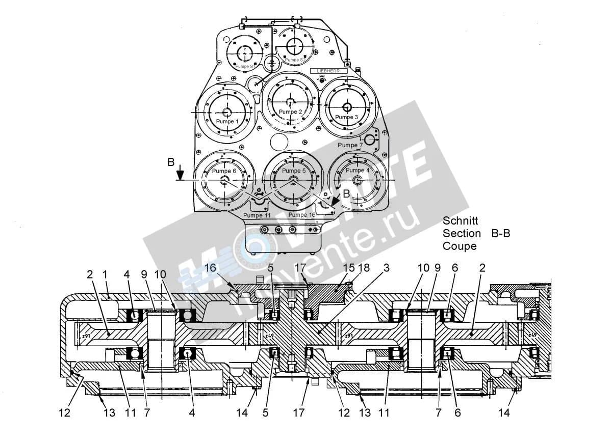 Шарикоподшипник радиальный 4901863 Liebherr