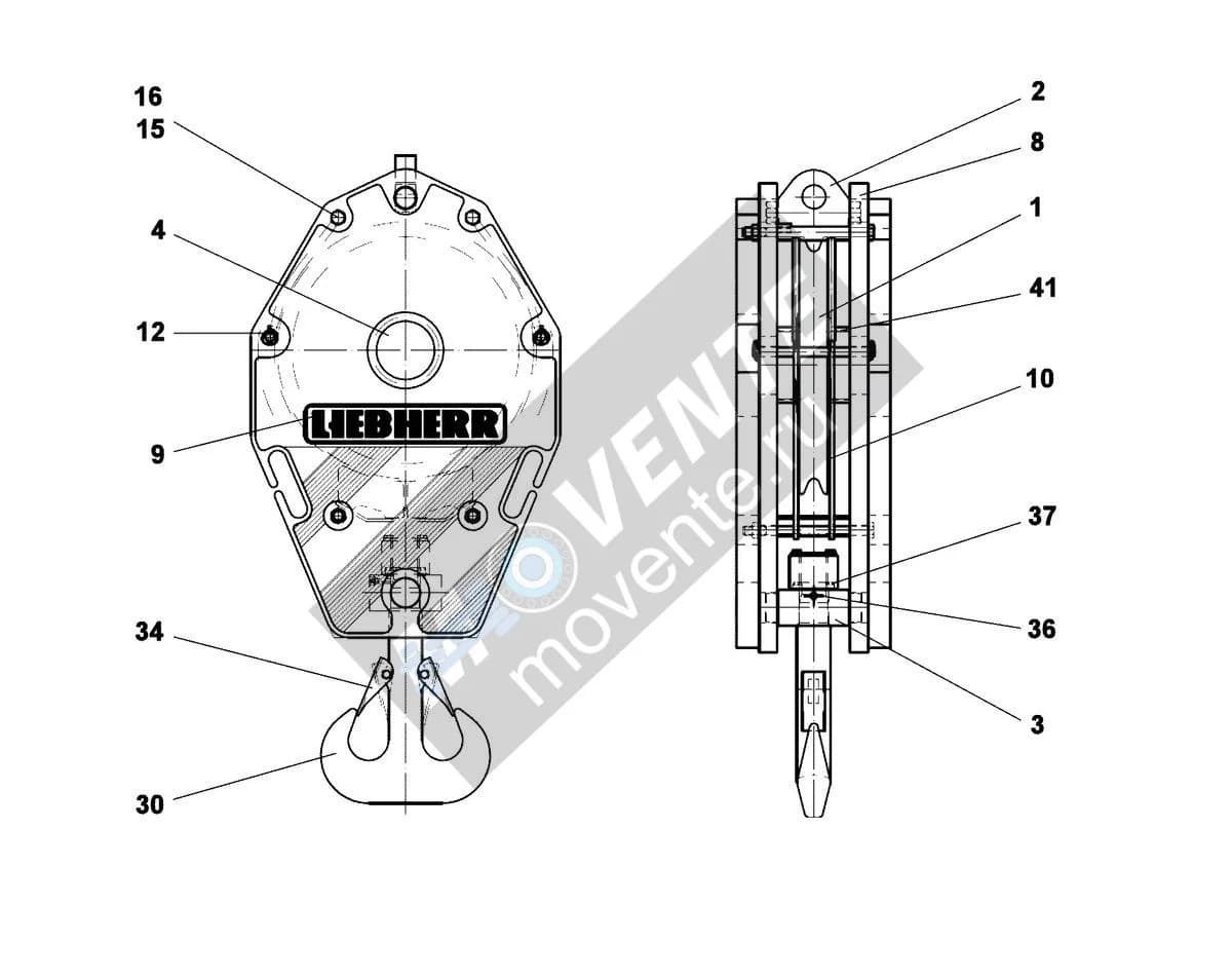 Подшипник с цилиндрическими роликами 746604201 Liebherr