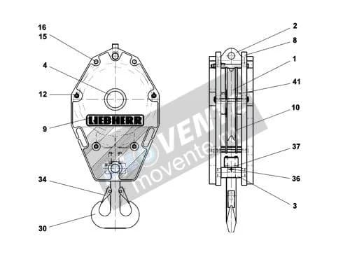 Подшипник с цилиндрическими роликами 746604201 Liebherr