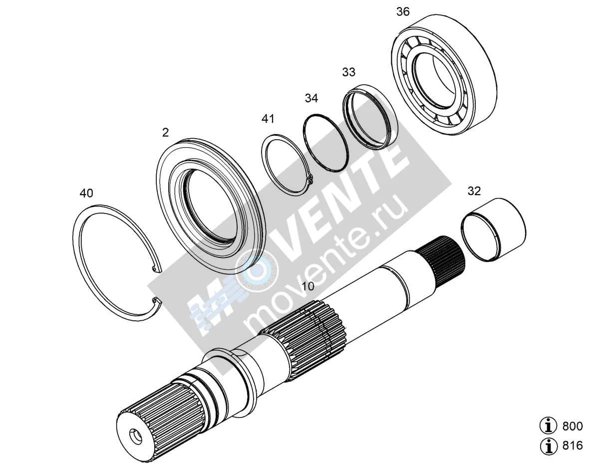 Подшипник скольжения 10130047 Liebherr