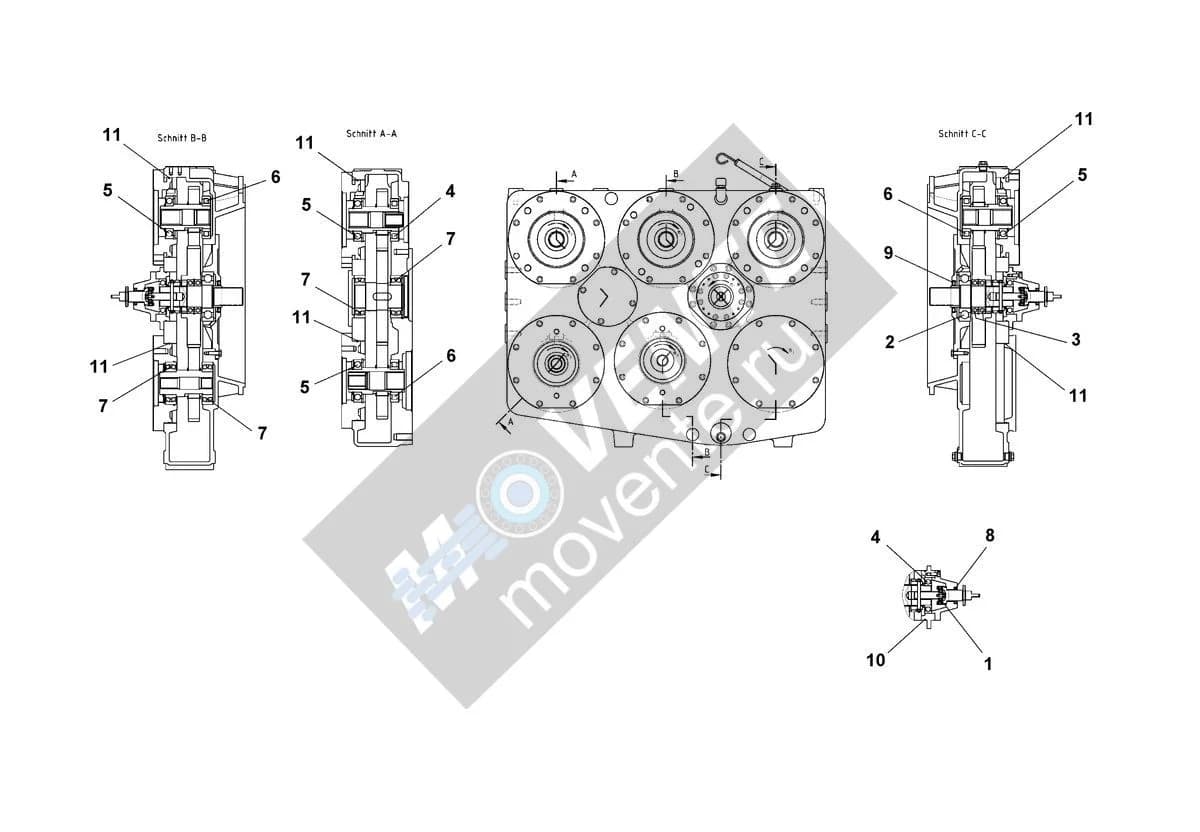 Шарикоподшипник радиальный 745175001 Liebherr