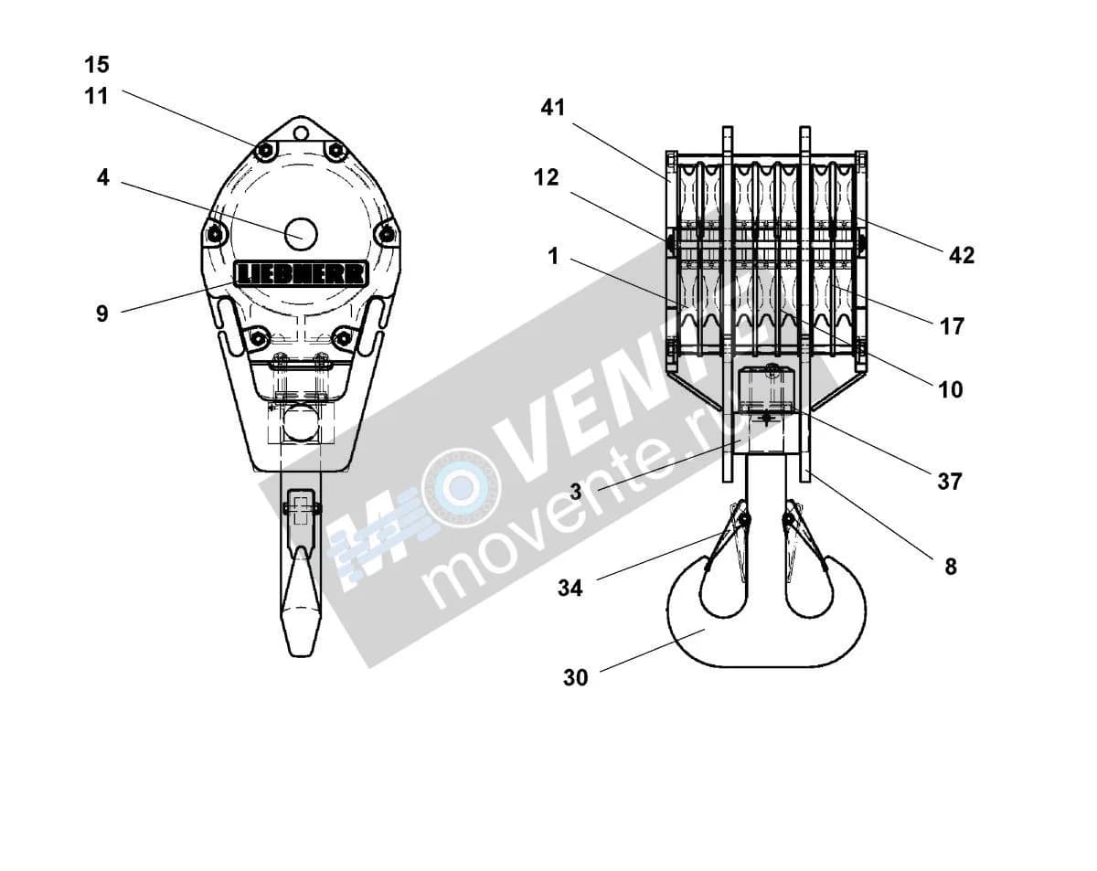 Подшипник с цилиндрическими роликами 746606208 Liebherr