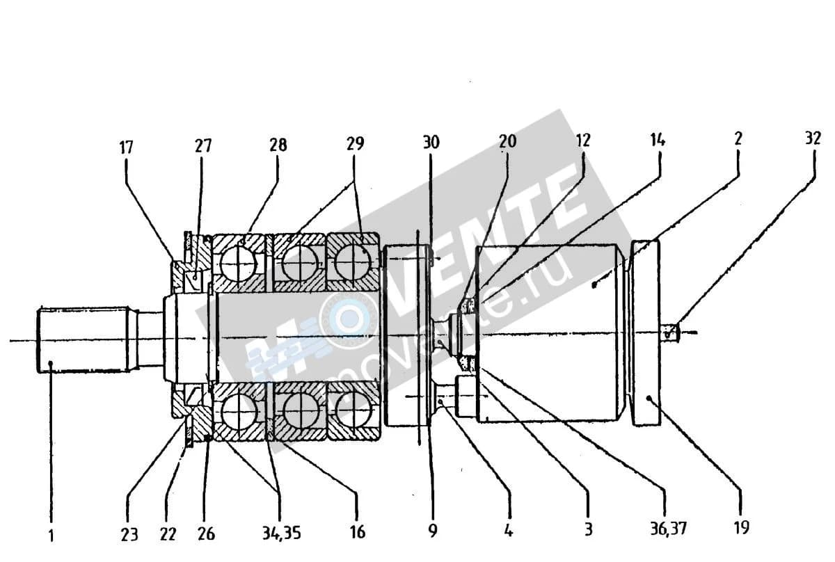 Шарикоподшипник радиальный 745160708 Liebherr