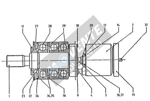Шарикоподшипник радиально-упорный 514530608 Liebherr