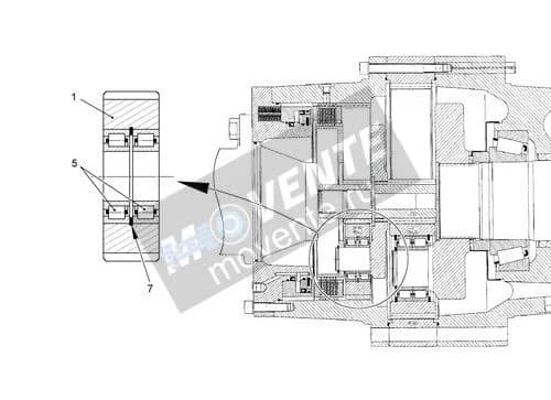 Роликоподшипник с цилиндрическими роликами 746410401 Liebherr