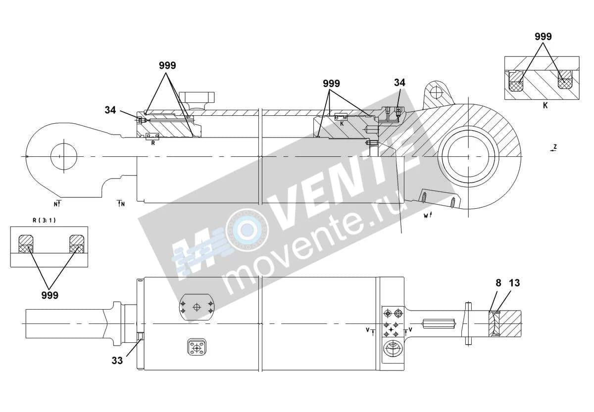 Подшипник шарнира 746914208 Liebherr